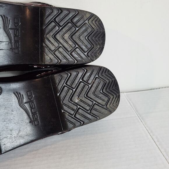 Dansko Dark Red Leather Clogs - Picture 9 of 9